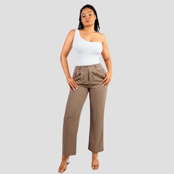 Off the Shoulder Tummy-Control Bodysuit, White - Picture 3 of 5